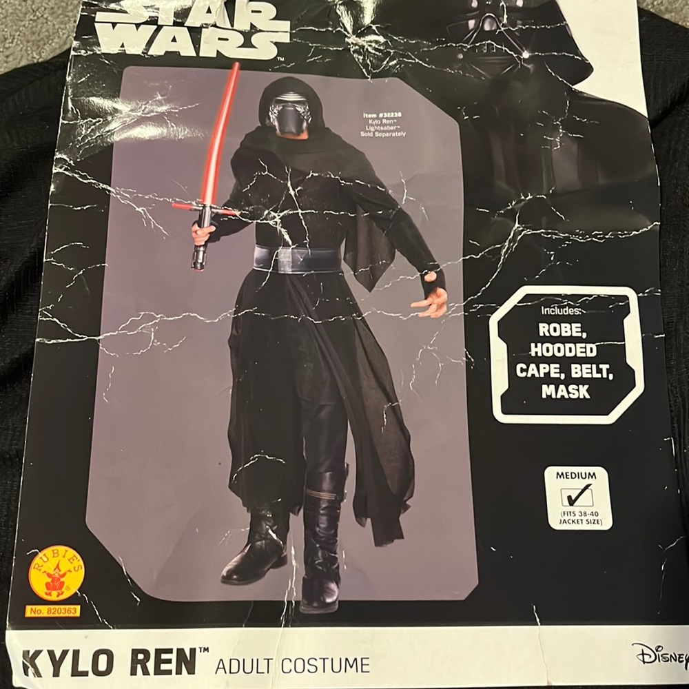 Star Wars adult Kylo Ren costume Rubies brand NWT